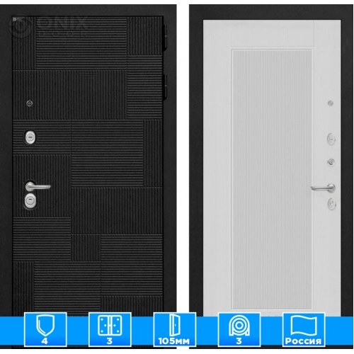 Входная дверь PAZL 30 - Белый рельеф софт