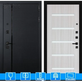 Входная дверь PIANO 01 - Сандал белый, стекло белое