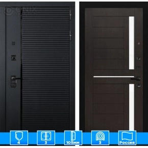 Входная дверь PIANO 02 - Венге, стекло белое