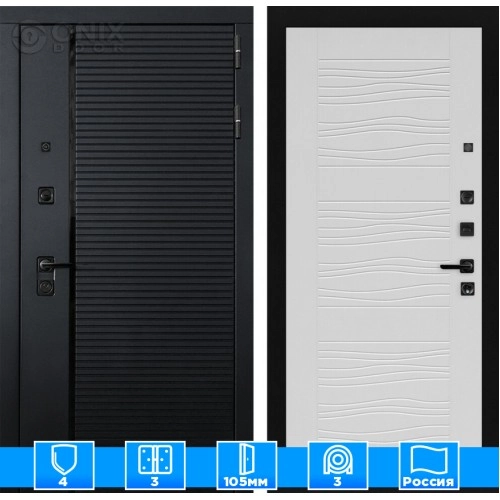 Входная дверь PIANO 06 - Белое дерево