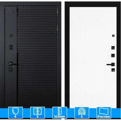 Входная дверь PIANO 07 - Белое дерево