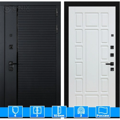 Входная дверь PIANO 12 - Белое дерево