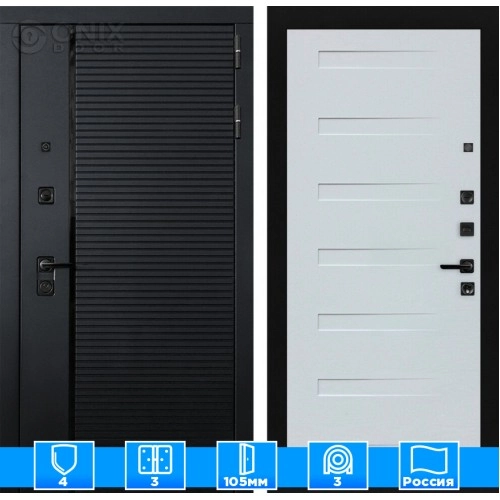 Входная дверь PIANO 14 - Дуб кантри белый горизонтальный