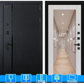 Входная дверь PIANO с зеркалом 18 - Сандал белый