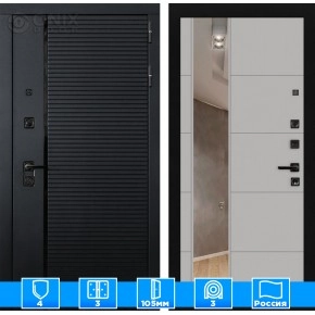 Входная дверь PIANO с зеркалом 19 - Грей софт