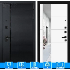 Входная дверь PIANO с зеркалом 19 - Белый софт