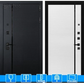 Входная дверь PIANO 22 - Белый софт, черная вставка