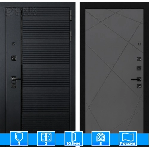 Входная дверь PIANO 24 - Графит софт