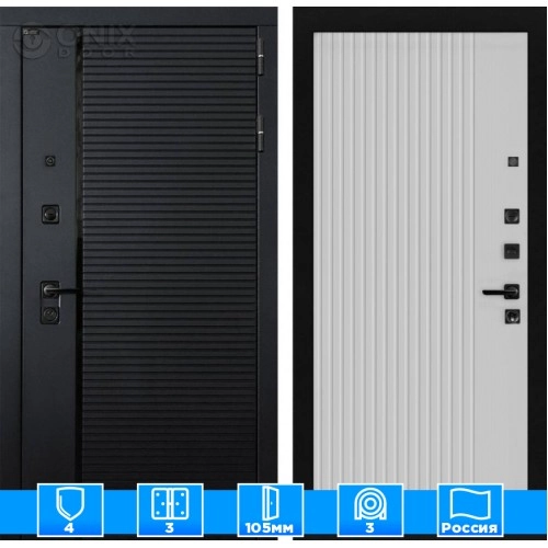 Входная дверь PIANO 29 - Белый рельеф софт