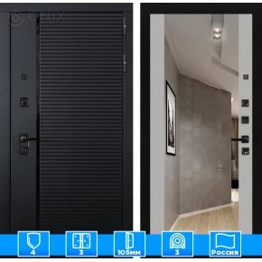 Входная дверь PIANO с зеркалом Максимум - Грей софт