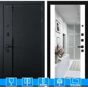 Входная дверь PIANO с зеркалом Максимум - Белый софт