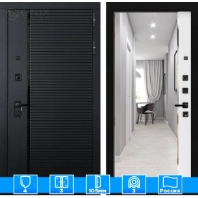 Входная дверь PIANO с зеркалом Панорама - Белый софт