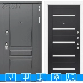 Входная дверь Платинум 01 - Венге, стекло белое