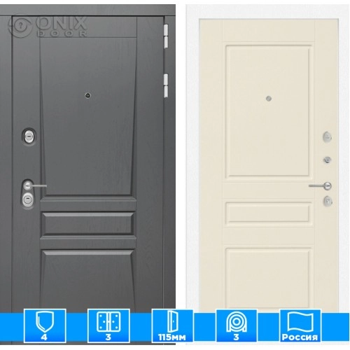 Входная дверь Платинум 03 - Крем софт