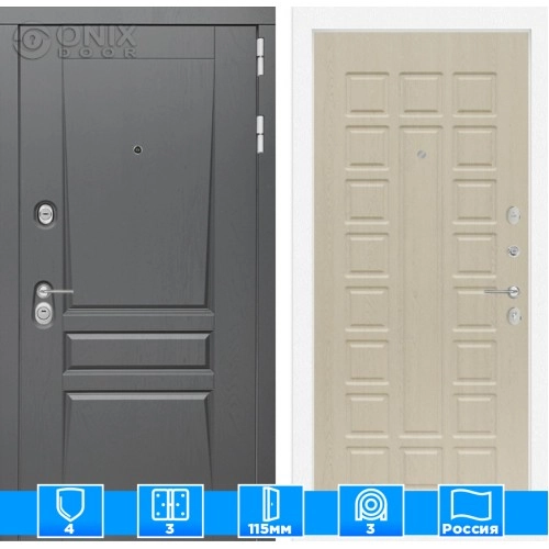 Входная дверь Платинум 04 - Беленый дуб