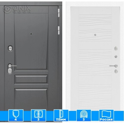 Входная дверь Платинум 06 - Белое дерево