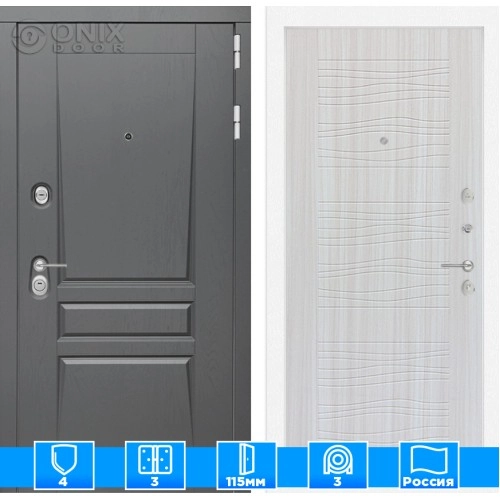 Входная дверь Платинум 06 - Сандал белый