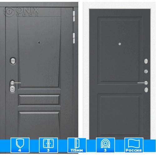 Входная дверь Платинум 11 - Графит софт