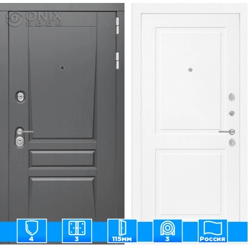 Входная дверь Платинум 11 - Белый софт