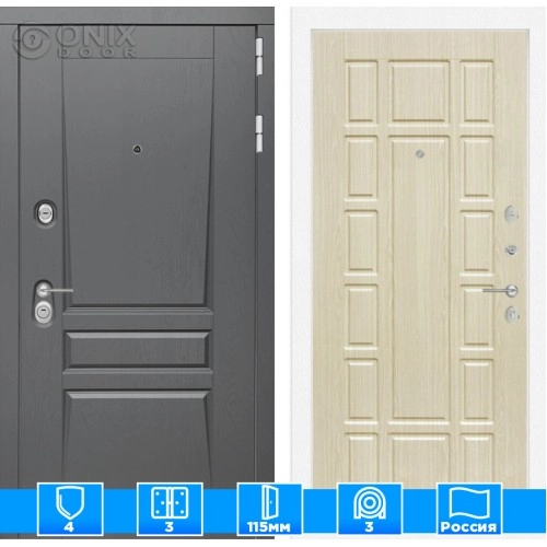 Входная дверь Платинум 12 - Беленый дуб