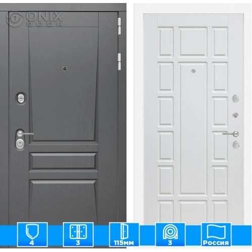 Входная дверь Платинум 12 - Белое дерево