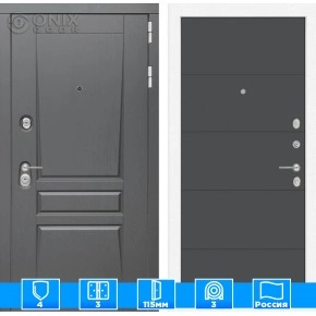 Входная дверь Платинум 13 - Графит софт