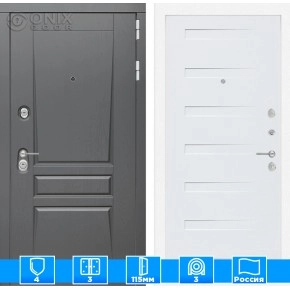 Входная дверь Платинум 14 - Дуб кантри белый горизонтальный