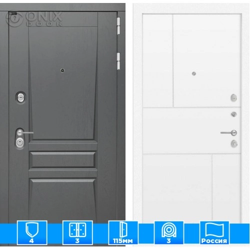 Входная дверь Платинум 21 - Белый софт