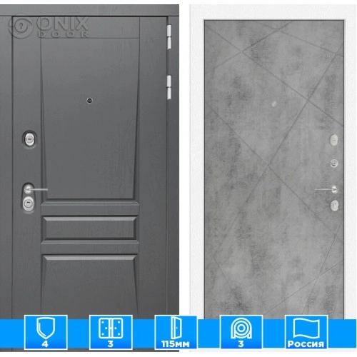 Входная дверь Платинум 24 - Бетон светлый