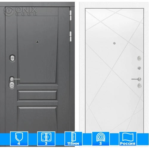 Входная дверь Платинум 24 - Белый софт