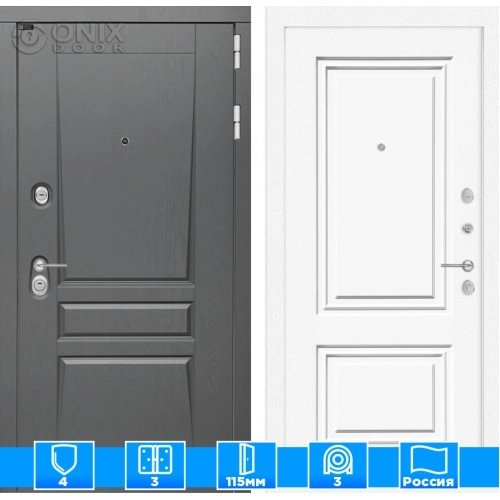 Входная дверь Платинум 26 - Эмаль RAL 9003