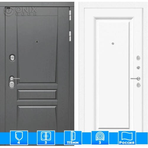 Входная дверь Платинум 27 - Эмаль RAL 9003