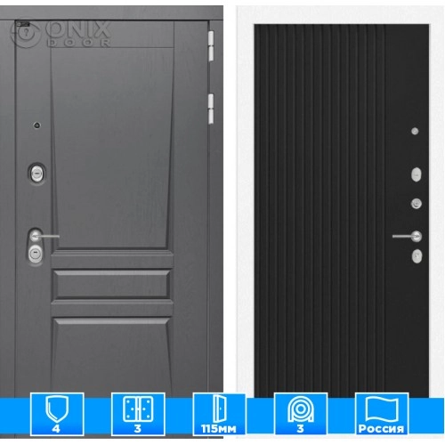 Входная дверь Платинум 29 - Черный кварц