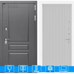 Входная дверь Платинум 29 - Белый рельеф софт