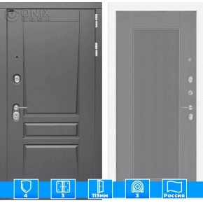 Входная дверь Платинум 30 - Серый рельеф софт