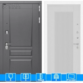 Входная дверь Платинум 30 - Белый рельеф софт