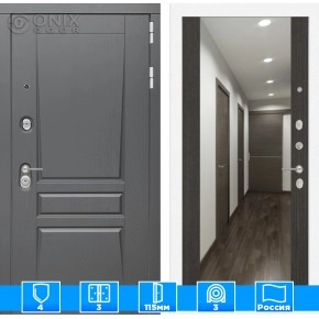 Входная дверь Платинум с Зеркалом Максимум - Венге