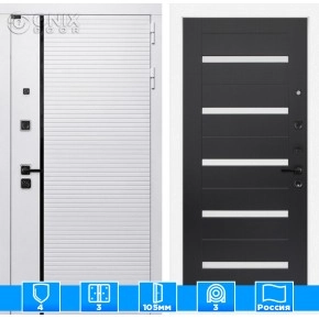 Входная дверь ROYAL 01 - Венге, стекло белое