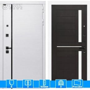 Входная дверь ROYAL 02 - Венге, стекло белое