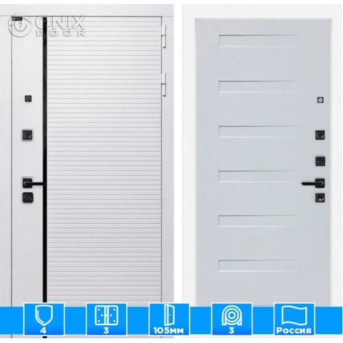 Входная дверь ROYAL 14 - Дуб кантри белый горизонтальный