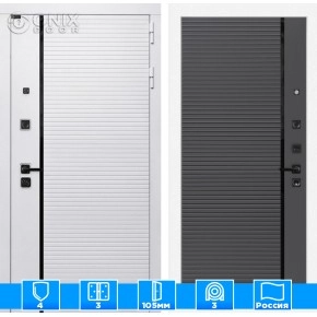 Входная дверь ROYAL 22 - Графит софт, черная вставка