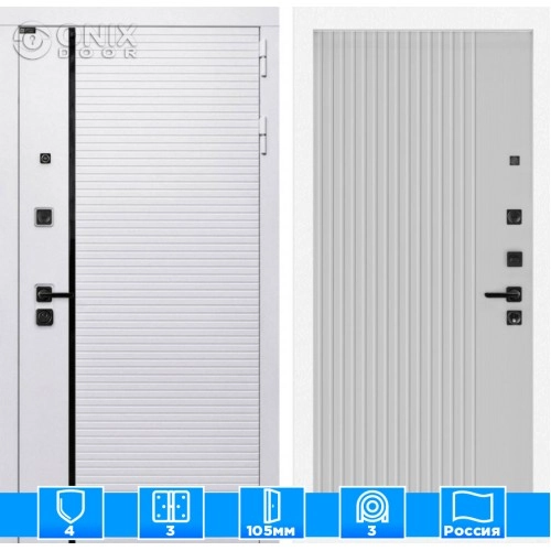 Входная дверь ROYAL 29 - Белый рельеф софт