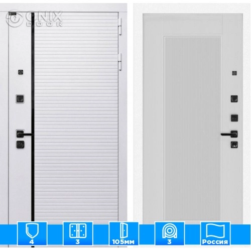 Входная дверь ROYAL 30 - Белый рельеф софт