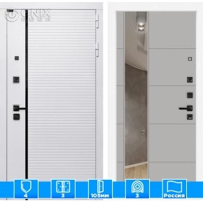 Входная дверь ROYAL с зеркалом 19 - Грей софт