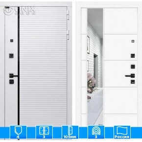 Входная дверь ROYAL с зеркалом 19 - Белый софт