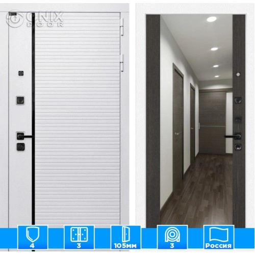 Входная дверь ROYAL с Зеркалом Максимум - Венге