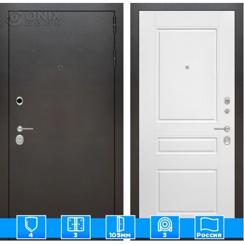 Входная дверь SILVER 03 - Белый софт