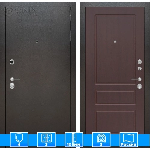 Входная дверь SILVER 03 - Орех премиум