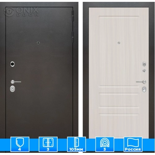 Входная дверь SILVER 03 - Сандал белый