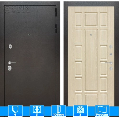 Входная дверь SILVER 12 - Беленый дуб